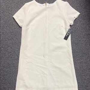 Elegant Cream Short Sleeve Dress